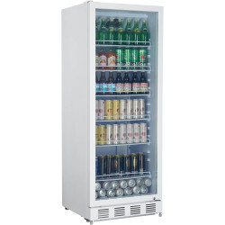 METRO Professional Réfrigérateur à boissons GSC4280, Vitrine Réfrigérée, 280 L, Réfrigération Ventilée, 210 W, Avec Serrure, Bla
