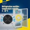METRO Professional Réfrigérateur à boissons GSC4280, Vitrine Réfrigérée, 280 L, Réfrigération Ventilée, 210 W, Avec Serrure, Bla