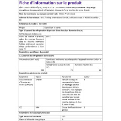 METRO Professional Réfrigérateur à boissons GSC4280, Vitrine Réfrigérée, 280 L, Réfrigération Ventilée, 210 W, Avec Serrure, Bla