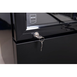 METRO Professional Vitrine à boissons Slim GSC2133B, 133 L, Réfrigération Statique, 200 W, avec Serrure, Noir