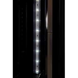 METRO Professional Vitrine à boissons Slim GSC2133B, 133 L, Réfrigération Statique, 200 W, avec Serrure, Noir