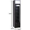 METRO Professional Vitrine à boissons Slim GSC2133B, 133 L, Réfrigération Statique, 200 W, avec Serrure, Noir