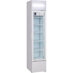 METRO Professional Vitrine à boissons Slim GSC2133B, 133 L, Réfrigération Statique, 200 W, avec Serrure, Blanc