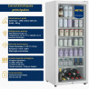 METRO Professional Réfrigérateur à Boissons GSC4240, 237 L, 54 x 54.5 x 139.5 cm, Métal/Plastique/Verre, Refroidissement Statiqu
