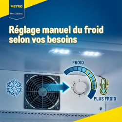 METRO Professional Réfrigérateur à Boissons GSC4240, 237 L, 54 x 54.5 x 139.5 cm, Métal/Plastique/Verre, Refroidissement Statiqu