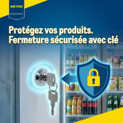 METRO Professional Réfrigérateur à Boissons GSC4240, 237 L, 54 x 54.5 x 139.5 cm, Métal/Plastique/Verre, Refroidissement Statiqu