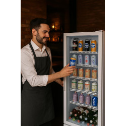 METRO Professional Réfrigérateur à Boissons GSC4240, 237 L, 54 x 54.5 x 139.5 cm, Métal/Plastique/Verre, Refroidissement Statiqu