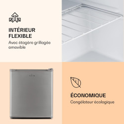 Klarstein Mini Congelateur Armoire, Petit Congélateur pour la Chambre et la Maison, Mini congélateur 33L, Congelateur Petite Tai
