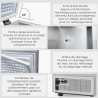 YASHE Congélateur coffre 100L, pose libre, Gris | 2 paniers amovibles, 6 niveaux de température, faible consommation d'énergie e