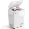 YASHE Congélateur coffre 100L, pose libre, Blanc | 2 paniers amovibles, 6 niveaux de température, faible consommation d'énergie 