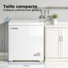 YASHE Congélateur coffre 150L, pose libre, Blanc | 2 paniers amovibles, 6 niveaux de température, faible consommation d'énergie 
