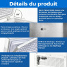 YASHE Congélateur coffre 150L, pose libre, Blanc | 2 paniers amovibles, 6 niveaux de température, faible consommation d'énergie 
