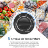 YASHE Congélateur coffre 150L, pose libre, Noir | 2 paniers amovibles, 6 niveaux de température, faible consommation d'énergie e