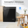 YASHE Congélateur coffre 150L, pose libre, Noir | 2 paniers amovibles, 6 niveaux de température, faible consommation d'énergie e