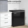 YASHE Congélateur coffre 150L, pose libre, Noir | 2 paniers amovibles, 6 niveaux de température, faible consommation d'énergie e