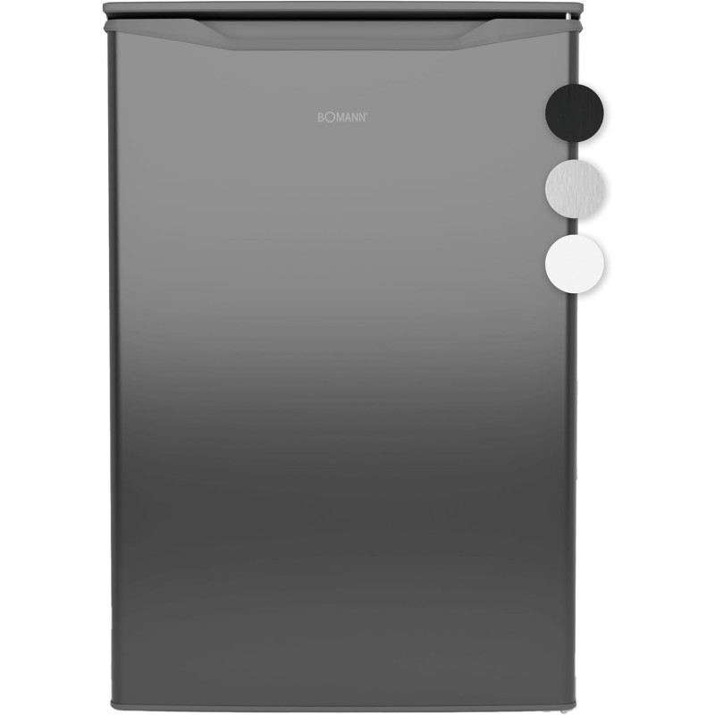 Bomann GS 7253 Stand Gefrierschrank, 55 cm breit, 87 L, 3 Gefrierschubladen, Edelstahloptik (772539)