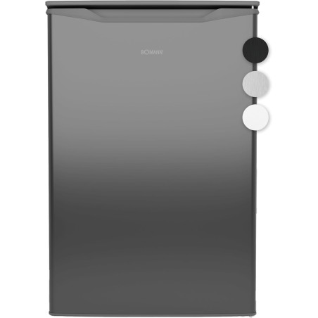 Bomann GS 7253 Stand Gefrierschrank, 55 cm breit, 87 L, 3 Gefrierschubladen, Edelstahloptik (772539)