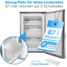 Bomann GS 7253 Stand Gefrierschrank, 55 cm breit, 87 L, 3 Gefrierschubladen, Edelstahloptik (772539)
