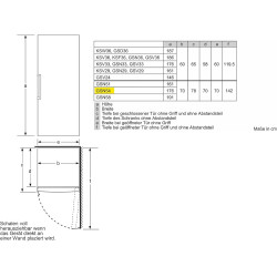 Bosch GSN54AWCV Série 6 XXL Congélateur 176 x 70 cm extra large 327 L NoFrost Ne dégivèle plus jamais Éclairage LED Éclairage un