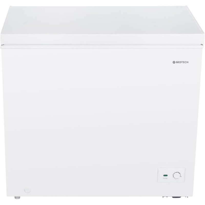 GEDTECH Congélateur coffre 200L GCO200L - Pose Libre - Grande capacité de stockage - Silencieux - Blanc (200, Litres)