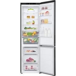LG GBV22NCCEP Réfrigérateur-congélateur - Smart Inverter Compressor, Total No Frost, design moderne Flat Door, noir mat métallis