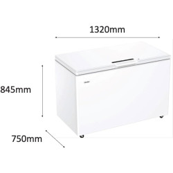 Haier HCE420E Congélateur/Volume net 418 litres/Low Frost/Contrôle électronique de la température/Fonction congélation rapide/Éc