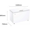Haier HCE420E Congélateur/Volume net 418 litres/Low Frost/Contrôle électronique de la température/Fonction congélation rapide/Éc