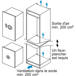 Bosch GIV21AFE0 Série 6 - Congélateur, encastrable, 3 tiroirs