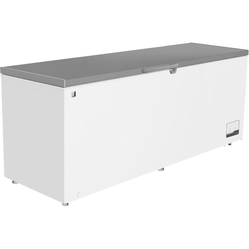 METRO Professional Congélateur bahut GHF2700S, acier, 188 x 73.5 x 94.5 cm, 700 L, 125 W, 3 paniers, éclairage LED, avec serrure