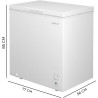 Cecotec congélateur coffre 198l bolero coolmarket chest 198m blanc d. panier avec poignées, contrôle mécanique led, ultracontact