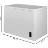 Cecotec congélateur coffre 249l bolero coolmarket chest 249p blanc e. panier avec poignées, contrôle électronique led, ultracont