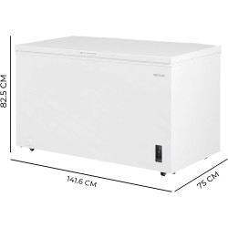 Cecotec congélateur coffre 418l bolero coolmarket chest 418p blanc d. panier, contrôle électronique led, roues, basse consommati