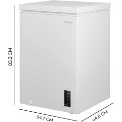 Cecotec congélateur coffre 99l bolero coolmarket chest 99p blanc e. panier avec poignées, contrôle électronique led, ultracontac