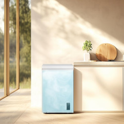 Cecotec congélateur coffre 99l bolero coolmarket chest 99p blanc e. panier avec poignées, contrôle électronique led, ultracontac