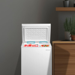 Cecotec congélateur coffre 99l bolero coolmarket chest 99p blanc e. panier avec poignées, contrôle électronique led, ultracontac