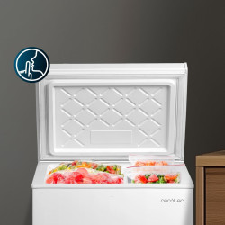 Cecotec congélateur coffre 99l bolero coolmarket chest 99p blanc e. panier avec poignées, contrôle électronique led, ultracontac