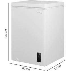 Cecotec congélateur coffre 143l bolero coolmarket chest 143p blanc e. panier avec poignées, contrôle électronique led, ultracont