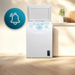 Cecotec congélateur coffre 143l bolero coolmarket chest 143p blanc e. panier avec poignées, contrôle électronique led, ultracont