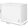 Cecotec congélateur coffre 293l bolero coolmarket chest 293m blanc d. panier avec poignées, contrôle mécanique led, ultracontact