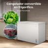 Cecotec congélateur coffre 293l bolero coolmarket chest 293m blanc d. panier avec poignées, contrôle mécanique led, ultracontact