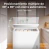 Cecotec congélateur coffre 293l bolero coolmarket chest 293m blanc d. panier avec poignées, contrôle mécanique led, ultracontact