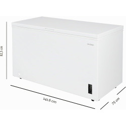 Cecotec congélateur coffre 418l bolero coolmarket chest 418p blanc e. panier, contrôle électronique led, roues, ultracontact d-c