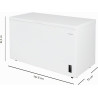 Cecotec congélateur coffre 418l bolero coolmarket chest 418p blanc e. panier, contrôle électronique led, roues, ultracontact d-c