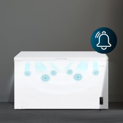 Cecotec congélateur coffre 418l bolero coolmarket chest 418p blanc e. panier, contrôle électronique led, roues, ultracontact d-c