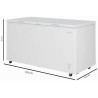 Cecotec congélateur coffre 508l double porte bolero coolmarket chest duo 508m blanc e. ultracontact d-cool, roues easymove, doub