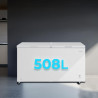 Cecotec congélateur coffre 508l double porte bolero coolmarket chest duo 508m blanc e. ultracontact d-cool, roues easymove, doub