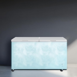 Cecotec congélateur coffre 508l double porte bolero coolmarket chest duo 508m blanc e. ultracontact d-cool, roues easymove, doub