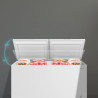 Cecotec congélateur coffre 508l double porte bolero coolmarket chest duo 508m blanc e. ultracontact d-cool, roues easymove, doub