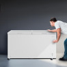 Cecotec congélateur coffre 508l double porte bolero coolmarket chest duo 508m blanc e. ultracontact d-cool, roues easymove, doub