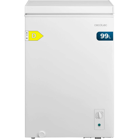 Cecotec congélateur coffre 99l bolero coolmarket chest 99m blanc d. panier, contrôle mécanique led, ultracontact d-cool, double 